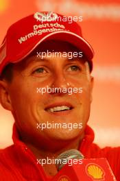 19.10.2006 Sao Paulo, Brazil,  Michael Schumacher (GER), Scuderia Ferrari, Shell Press Conference - Formula 1 World Championship, Rd 18, Brazilian Grand Prix, Thursday