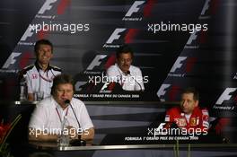 23.06.2006 Montreal, Canada,  Press Conference with Norbert Haug (GER), Mercedes, Motorsport chief, Jean Todt (FRA), Scuderia Ferrari, Teamchief, General Manager, Team Principal, Nick Fry (GBR), Honda Racing F1 Team, Chief Executive Officer and Dr. Mario Theissen (GER), BMW Sauber F1 Team, BMW Motorsport Director - Formula 1 World Championship, Rd 9, Canadian Grand Prix, Friday