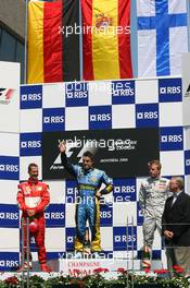 25.06.2006 Montreal, Canada,  2nd place Michael Schumacher (GER), Scuderia Ferrari with 1st place Fernando Alonso (ESP), Renault F1 Team and 3nd place Kimi Raikkonen (FIN), Räikkönen, McLaren Mercedes - Formula 1 World Championship, Rd 9, Canadian Grand Prix, Sunday Podium