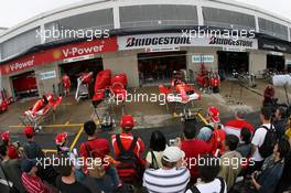 22.06.2006 Montreal, Canada,  Fans outside the Ferrari Garage - Formula 1 World Championship, Rd 9, Canadian Grand Prix, Thursday