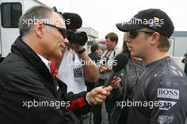 22.06.2006 Montreal, Canada,  Peter Windsor, F1 Journalist, interviews Kimi Raikkonen (FIN), Räikkönen, McLaren Mercedes - Formula 1 World Championship, Rd 9, Canadian Grand Prix, Thursday