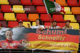 29.09.2006 Shanghai, China,  A Michael Schumacher (GER), Scuderia Ferrari banner - Formula 1 World Championship, Rd 16, Chinese Grand Prix, Friday Practice