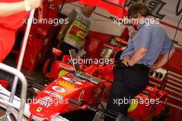 29.09.2006 Shanghai, China,  The FIA check the car of Michael Schumacher (GER), Scuderia Ferrari - Formula 1 World Championship, Rd 16, Chinese Grand Prix, Friday