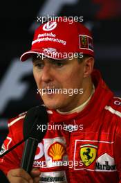 01.10.2006 Shanghai, China,  Michael Schumacher (GER), Scuderia Ferrari - Formula 1 World Championship, Rd 16, Chinese Grand Prix, Sunday Press Conference