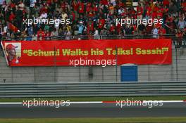 01.10.2006 Shanghai, China,  Michael Schumacher (GER), Scuderia Ferrari, banner - Formula 1 World Championship, Rd 16, Chinese Grand Prix, Sunday Race