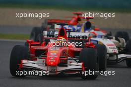 01.10.2006 Shanghai, China,  Felipe Massa (BRA), Scuderia Ferrari, 248 F1 and Rubens Barrichello (BRA), Honda Racing F1 Team, RA106 - Formula 1 World Championship, Rd 16, Chinese Grand Prix, Sunday Race