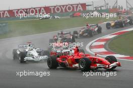 01.10.2006 Shanghai, China,  Michael Schumacher (GER), Scuderia Ferrari after the start- Formula 1 World Championship, Rd 16, Chinese Grand Prix, Sunday Race