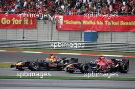 01.10.2006 Shanghai, China,  Robert Doornbos (NED), Red Bull Racing, RB2 leads Vitantonio Liuzzi (ITA), Scuderia Toro Rosso, STR01 - Formula 1 World Championship, Rd 16, Chinese Grand Prix, Sunday Race