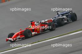 01.10.2006 Shanghai, China,  Felipe Massa (BRA), Scuderia Ferrari, 248 F1, Nico Rosberg (GER), WilliamsF1 Team, FW28 Cosworth - Formula 1 World Championship, Rd 16, Chinese Grand Prix, Sunday Race