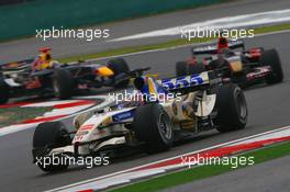 01.10.2006 Shanghai, China,  Jenson Button (GBR), Honda Racing F1 Team, RA106 and Scott Speed (USA), Scuderia Toro Rosso, STR01 - Formula 1 World Championship, Rd 16, Chinese Grand Prix, Sunday Race