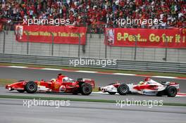 01.10.2006 Shanghai, China,  Felipe Massa (BRA), Scuderia Ferrari leads Ralf Schumacher (GER), Toyota Racing - Formula 1 World Championship, Rd 16, Chinese Grand Prix, Sunday Race