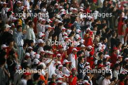 30.09.2006 Shanghai, China,  Fans in the grandstand - Formula 1 World Championship, Rd 16, Chinese Grand Prix, Saturday Qualifying