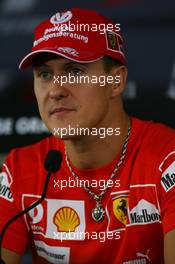 28.09.2006 Shanghai, China,  Michael Schumacher (GER), Scuderia Ferrari - Formula 1 World Championship, Rd 16, Chinese Grand Prix, Thursday Press Conference