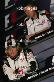 12.05.2006 Granollers, Spain,  Jenson Button (GBR), Honda Racing F1 Team and Nick Fry (GBR), Honda Racing F1 Team, Chief Executive Officer - Formula 1 World Championship, Rd 6, Spanish Grand Prix, Friday Press Conference