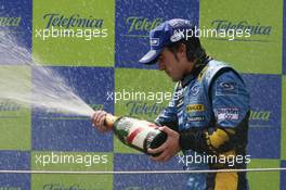 14.05.2006 Granollers, Spain,  Fernando Alonso (ESP), Renault F1 Team - Formula 1 World Championship, Rd 6, Spanish Grand Prix, Sunday Podium