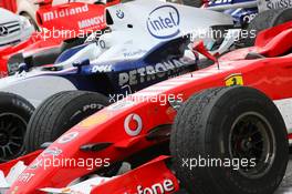 14.05.2006 Granollers, Spain,  Felipe Massa (BRA), Scuderia Ferrari, car after the race - Formula 1 World Championship, Rd 6, Spanish Grand Prix, Sunday Race