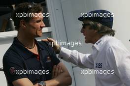 14.05.2006 Granollers, Spain,  David Coulthard (GBR), Red Bull Racing  & Sir Jackie Stewart - Formula 1 World Championship, Rd 6, Spanish Grand Prix, Sunday