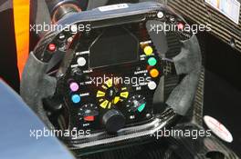 11.05.2006 Granolles, Spain,  Steering wheel of Jenson Button (GBR), Honda Racing F1 Team - Formula 1 World Championship, Rd 6, Spanish Grand Prix, Thursday