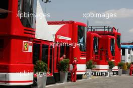 11.05.2006 Granolles, Spain,  Ferrari Motorhome - Formula 1 World Championship, Rd 6, Spanish Grand Prix, Thursday