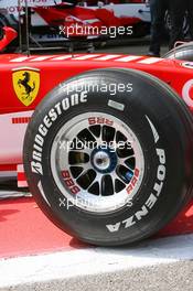 11.05.2006 Granolles, Spain,  Scuderia Ferrari & a Bridgestone tyre - Formula 1 World Championship, Rd 6, Spanish Grand Prix, Thursday