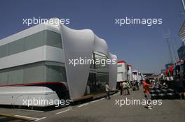 11.05.2006 Granolles, Spain,  BMW-Sauber F1 Team motorhome - Formula 1 World Championship, Rd 6, Spanish Grand Prix, Thursday
