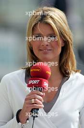 05.05.2006 Nürburg, Germany,  Maren Braun (GER) TV commentator Premiere television - Formula 1 World Championship, Rd 5, European Grand Prix, Friday