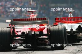 05.05.2006 Nürburg, Germany,  Michael Schumacher (GER), Scuderia Ferrari, 248 F1 and Kimi Raikkonen (FIN), Räikkönen, McLaren Mercedes, MP4-21 - Formula 1 World Championship, Rd 5, European Grand Prix, Friday Practice