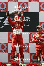 07.05.2006 Nürburg, Germany,  Michael Schumacher (GER), Scuderia Ferrari and Felipe Massa (BRA), Scuderia Ferrari - Formula 1 World Championship, Rd 5, European Grand Prix, Sunday Podium