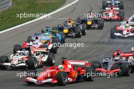 07.05.2006 Nürburg, Germany,  Felipe Massa (BRA), Scuderia Ferrari, 248 F1 at the start of the race - Formula 1 World Championship, Rd 5, European Grand Prix, Sunday Race