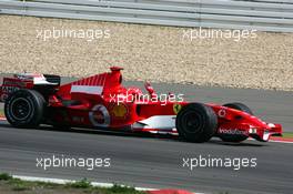07.05.2006 Nürburg, Germany,  Michael Schumacher (GER), Scuderia Ferrari Marlboro 248 F1, waving to the fans after winning the race - Formula 1 World Championship, Rd 5, European Grand Prix, Sunday Race