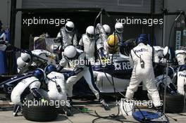 07.05.2006 Nürburg, Germany,  Nico Rosberg (GER), WilliamsF1 Team, FW28 Cosworth pit stop - Formula 1 World Championship, Rd 5, European Grand Prix, Sunday Race