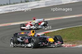 07.05.2006 Nürburg, Germany,  Christian Klien (AUT), Red Bull Racing, RB2 leads Ralf Schumacher (GER), Toyota Racing, TF106 - Formula 1 World Championship, Rd 5, European Grand Prix, Sunday Race