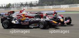 07.05.2006 Nürburg, Germany,  Vitantonio Liuzzi (ITA), Scuderia Toro Rosso and David Coulthard (GBR), Red Bull Racing crash - Formula 1 World Championship, Rd 5, European Grand Prix, Sunday Race