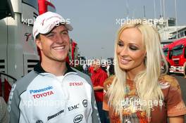 06.05.2006 Nürburg, Germany,  Cora Schumacher (GER), Wife of Ralf Schumacher and Ralf Schumacher (GER), Toyota Racing - Formula 1 World Championship, Rd 5, European Grand Prix, Saturday