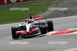 06.05.2006 Nürburg, Germany,  Juan-Pablo Montoya (COL), McLaren Mercedes MP4-21, jumping over the kerbs - Formula 1 World Championship, Rd 5, European Grand Prix, Saturday Qualifying