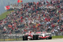 06.05.2006 Nürburg, Germany,  Felipe Massa (BRA), Scuderia Ferrari and Juan-Pablo Montoya (COL), Juan Pablo, McLaren Mercedes - Formula 1 World Championship, Rd 5, European Grand Prix, Saturday Qualifying