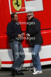 06.05.2006 Nürburg, Germany,  Gerhard Berger (AUT) Scuderia Toro Rosso  and Willi Weber (GER) Manager of Michael Schumacher - Formula 1 World Championship, Rd 5, European Grand Prix, Saturday