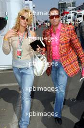 06.05.2006 Nürburg, Germany,  Franziska van Almsick and Kai Ebel in the paddock - Formula 1 World Championship, Rd 5, European Grand Prix, Saturday