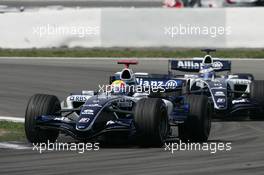 06.05.2006 Nürburg, Germany,  Mark Webber (AUS), Williams F1 Team, FW28 Cosworth leads Nico Rosberg (GER), WilliamsF1 Team, FW28 Cosworth - Formula 1 World Championship, Rd 5, European Grand Prix, Saturday Qualifying