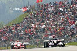 06.05.2006 Nürburg, Germany,  Vitantonio Liuzzi (ITA), Scuderia Toro Rosso leads Tiago Monteiro (PRT)  - Formula 1 World Championship, Rd 5, European Grand Prix, Saturday Qualifying