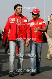06.05.2006 Nürburg, Germany,  Marc Gene (ESP) Ferrari and Felipe Massa (BRA) Ferrari - Formula 1 World Championship, Rd 5, European Grand Prix, Saturday