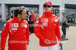 07.05.2006 Nürburg, Germany,  Felipe Massa (BRA), Scuderia Ferrari and Michael Schumacher (GER), Scuderia Ferrari - Formula 1 World Championship, Rd 5, European Grand Prix, Sunday