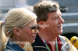 07.05.2006 Nürburg, Germany,  Tatjana Gsell (34) and Prinz Ferfried von Hohenzollern (63) in the Paddock Area - Formula 1 World Championship, Rd 5, European Grand Prix, Sunday
