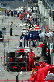 04.05.2006 Nürburg, Germany,  pit lane - Formula 1 World Championship, Rd 5, European Grand Prix, Thursday
