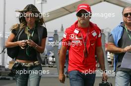 04.05.2006 Nürburg, Germany, Rafaela Bassi (BRA), Girl Friend, girlfriend of Felipe Massa and Felipe Massa (BRA), Scuderia Ferrari - Formula 1 World Championship, Rd 5, European Grand Prix, Thursday