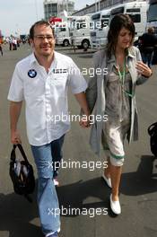 04.05.2006 Nürburg, Germany,  Jacques Villeneuve (CDN), BMW Sauber F1 Team and his girl friend Johanna - Formula 1 World Championship, Rd 5, European Grand Prix, Thursday