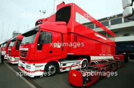 04.05.2006 Nürburg, Germany,  Scuderia Ferrari trucks - Formula 1 World Championship, Rd 5, European Grand Prix, Thursday