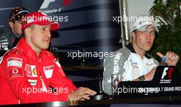 04.05.2006 Nürburg, Germany,  Michael Schumacher (GER), Scuderia Ferrari and Ralf Schumacher (GER), Toyota Racing - Formula 1 World Championship, Rd 5, European Grand Prix, Thursday Press Conference