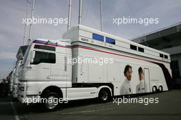 04.05.2006 Nürburg, Germany,  BMW Sauber F1 Team truck - Formula 1 World Championship, Rd 5, European Grand Prix, Thursday