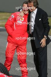 24.01.2006 Mugello, Italy,  Luca di Montezemolo (ITA), Scuderia Ferrari, Fiat President, Chairman & Managing Director, Michael Schumacher (GER) - Scuderia Ferrari 248 F1 Launch